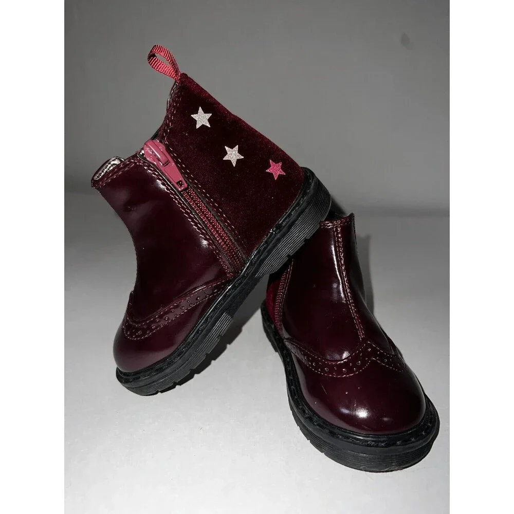BALDUCCI Italy Boots Toddler Girl EUR 23 US 7 Avertis Burgundy Red Leather Shoes